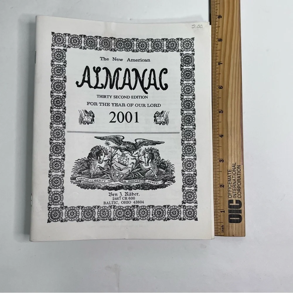 1990 1999 2000 2001 NEW AMERICAN ALMANAC‎ Ben Raber  Baltic Ohio Amish English